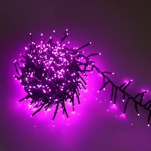 500 LED Connectable Cluster String Light Pink Colour